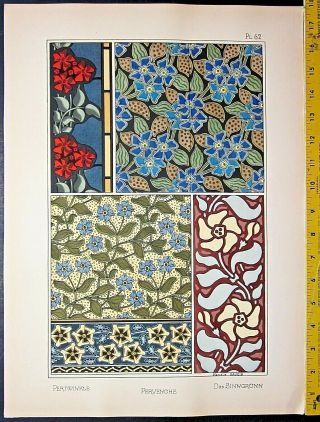 Periwinkle Designs,  Art Nouveau/jugendstil,  Eugene Grasset,  La Plante.  1896 62