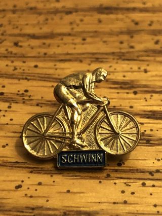 Vintage Schwinn Bicycle 10 Speed Road Bike Advertising Pin Pinback Lapel Rare
