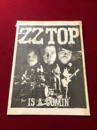 Zz Top Concert Poster Is A Coming 1973 Orginial Rare Ken Featherson