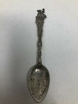 Sterling Silver Souvenir Spoon Cowboy Garden Of The Gods Colorado