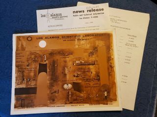 Rare Vtg 1962 Los Alamos Scientific Lab Booklet W/ News Release - Atomic Nuclear