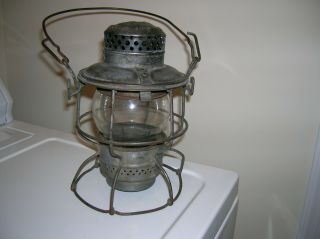 Antique Armspear Mfg Co B&o Railroad Lantern Dated 1925 Clear Globe
