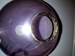 Antique Large Size Clear Glass Lightning Rod Ball Light Amethyst 2