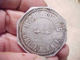 Rare Large $1.  00 Size Gallup,  Mexico Nm Indian Trader Token - Mccoy Bros