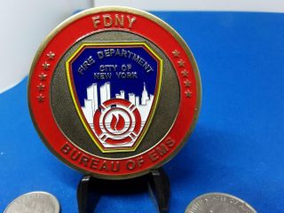 RARE 4/25 FDNY BUREAU OF EMS PANDEMIC REMOVAL OPERATIONS CHALLENGE COIN 2