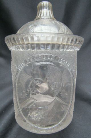 Rare 1896 Pressed Glass William Jennings Bryan The Peoples Money Campaign Mug