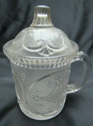 Rare 1896 Pressed Glass William Jennings Bryan The Peoples Money Campaign Mug 3