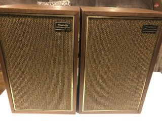 Rare Vintage Wharfedale W25 Stereo Speakers - With Capacitors