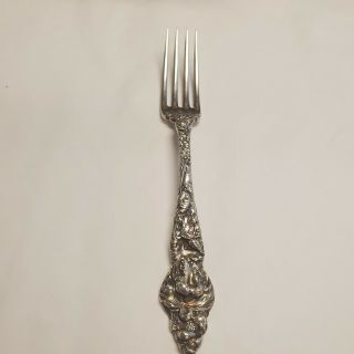 Sterling Silver Reed & Barton Les Six Fleurs Dinner Fork - 1901