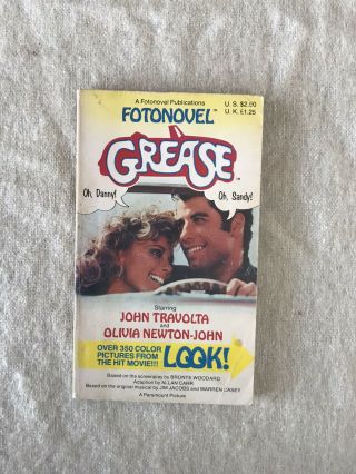 Very Rare Grease Fotonovel Published In 1978 - John Travolta Olivia Newton John