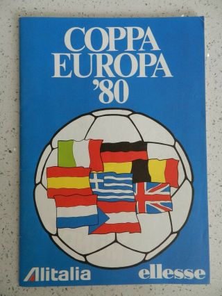 1980 (italy) European Championships - Rare Tournament Programme