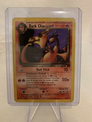 Pokemon Cards Dark Charizard 21/82 Non - Holo Rare Team Rocket Vintage