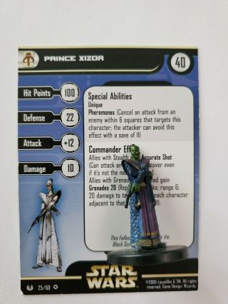 Prince Xizor - 25 Star Wars Miniatures » Universe Very Rare