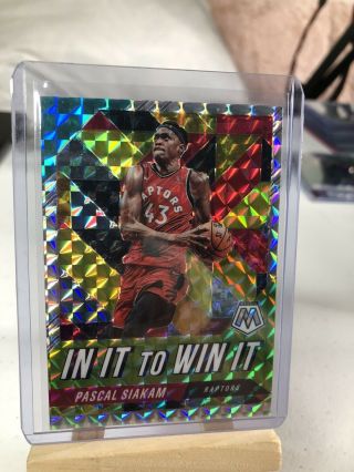 Pascal Siakam 2019 - 20 Panini Mosaic Silver Prizm In It To Win It Insert Rare Sp