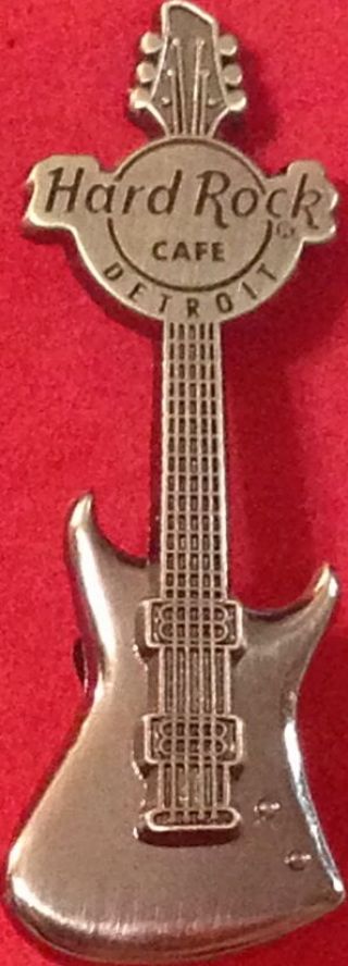 Hard Rock Cafe Detroit 2007 3 - D Guitar Series Pin Hrc 39725 Antiqued Silver