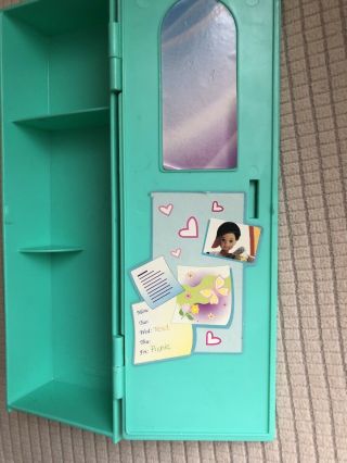 Vintage Barbie Locker 9in Mattel 1991 Teal Green School Bedroom Closet 2