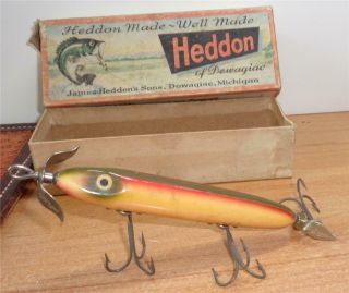 Vintage 1947 Heddon Torpedo Fishing Lure W/box