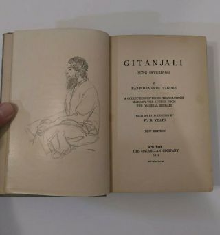 Gitanjali Rabindranath Tagore RARE 1914 with Intro by Yeats 2