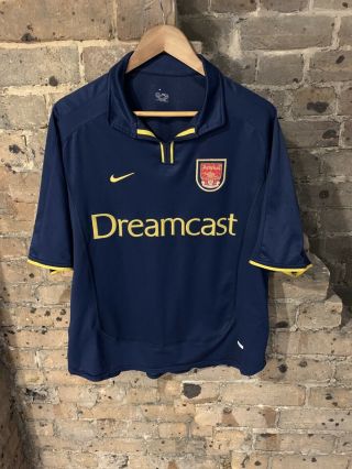 Arsenal Rare Vintage Blue Third Shirt From 2000/2002 Size L