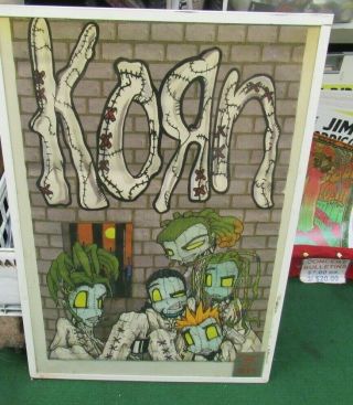 Korn Poster 1999 Rare Vintage Collectible Oop Live