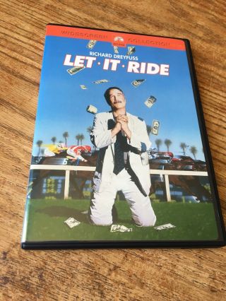 Let It Ride 1989 Dvd Richard Dreyfuss Horse Track Cabby Comedy Rare Htf W/insert