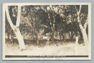 City Park Burlingame Kansas Rppc Antique Photo Postcard—osage County 1907