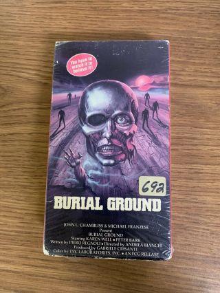 Burial Ground - Karen Well Peter 1979 Rare Classic Zombie Gore Vestron Video Vhs