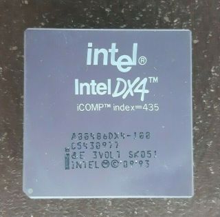 1x Intel 486 Dx4index=435 Vintage Ceramic Cpu For Gold Scrap Recovery Rare Nos