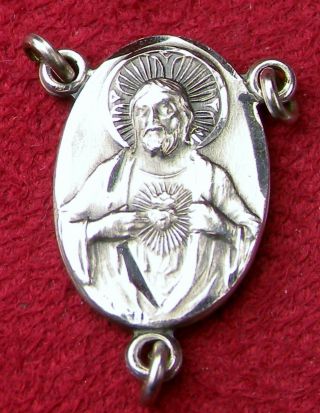 Carmelite Nuns Rare Vintage French Sterling Catholic Scapular Centerpiece Medal