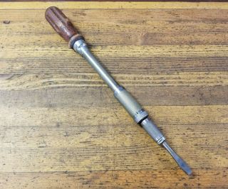 Vintage Tools Hand Push Drill Bit Brace • Rare Craftsman Spiral Drilling Tool☆us