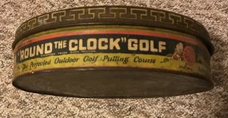 Rare antique golf tin - Round the World golf c1900 - great display 3