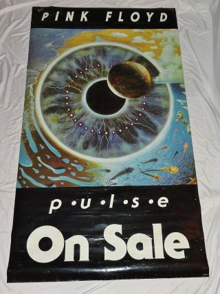 Huge Very Rare 79” X 44” Pink Floyd Double Sided Pulse Store Promo Poster Banner