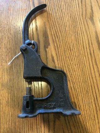 Antique Table Top Snap And Rivet Setter
