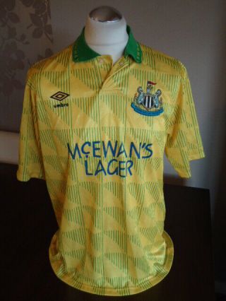 Newcastle United 1990 Umbro Away Shirt Large Adults Rare Old Vintage