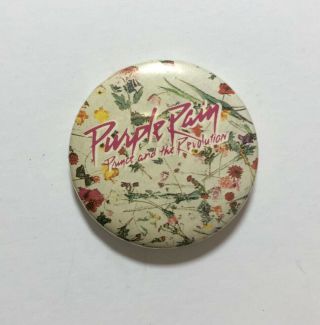 Rare 1984 Purple Film Company “purple Rain” Prince And The Revolution Pin Button
