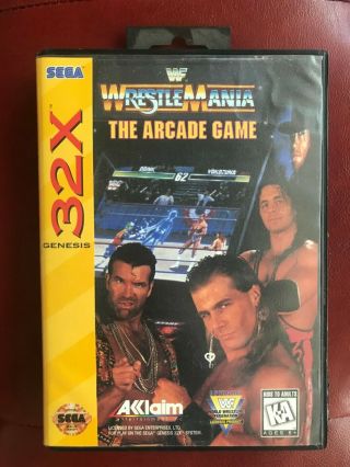 Wwf Wrestlemania: The Arcade Game - Sega Genesis 32x - Complete - Rare
