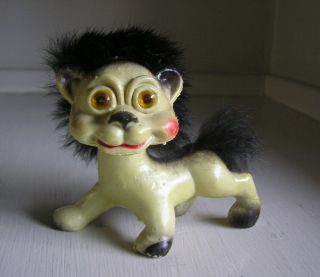 Vintage Troll Lion Doll W/ Fur Made In Hong Kong (dee Bee Uglies)