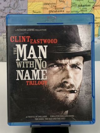 Ships Same Day Clint Eastwood The Man With No Name Trilogy Blu - Ray 2014 Rare