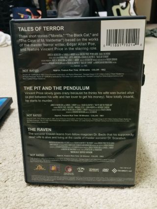Vincent Prince: Tales of Terror/The Pit and The Pendulum/The Raven OOP RARE 2