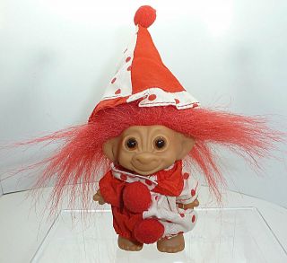 Vtg Uneeda Wishnik Red Hair Troll & Clown - Nik Totsy Outfit - All - Rare