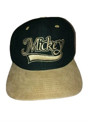 1990s Vintage Walt Disney Mickey Wool & Suede Baseball Cap Goofy’s Hat Company