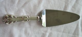 Vintage Sterling Handle Cake Server W/stainless Serrated Blade 9 1/2 "