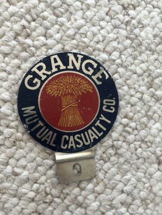 Rare License Plate Topper Grange Mutual Casualty Co.