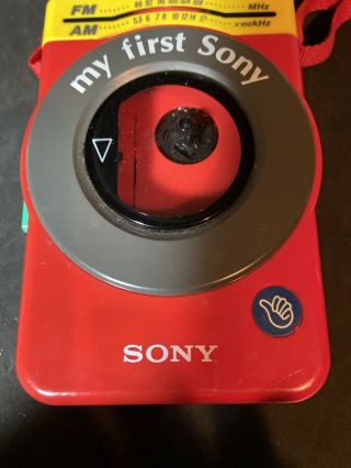 My First Sony Walkman Wm - F3030 Cassette Player Portable Red Vintage “very Rare”