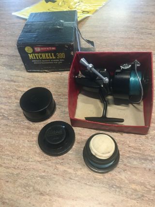 Vintage Garcia Mitchell 300 Open Face Spin Casting Antique Fishing Reel