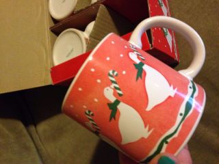 Rare Set Of 4 Dayton Hudson Christmas Goose Mugs/cups 1987 Geese Boundary Waters