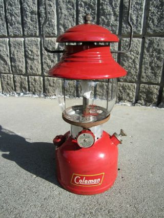 Rare Vintage 1960 Coleman Model 200a Red Lantern
