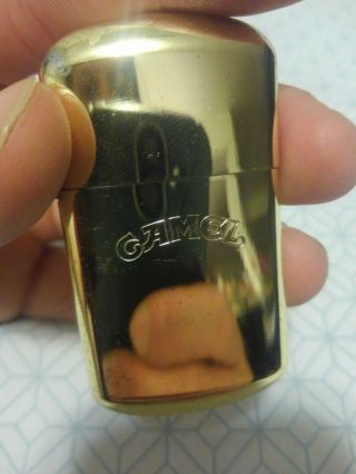Camel Gold Tone Pocket Cigarette Lighter Vintage Antique Collectible Unique Rare