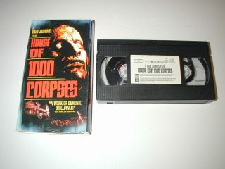 Rob Zombie House Of 1000 Corpses Cult Horror Vhs Rare Htf Oop