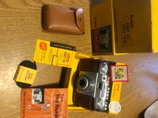 Antique Vintage Kodak Pony 135 Camera With Leather Case